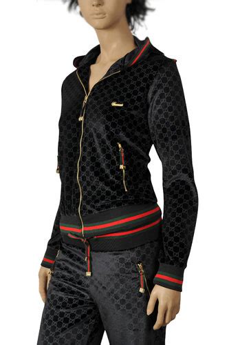 gucci ladies zip up tracksuit|gucci velour tracksuit women's.